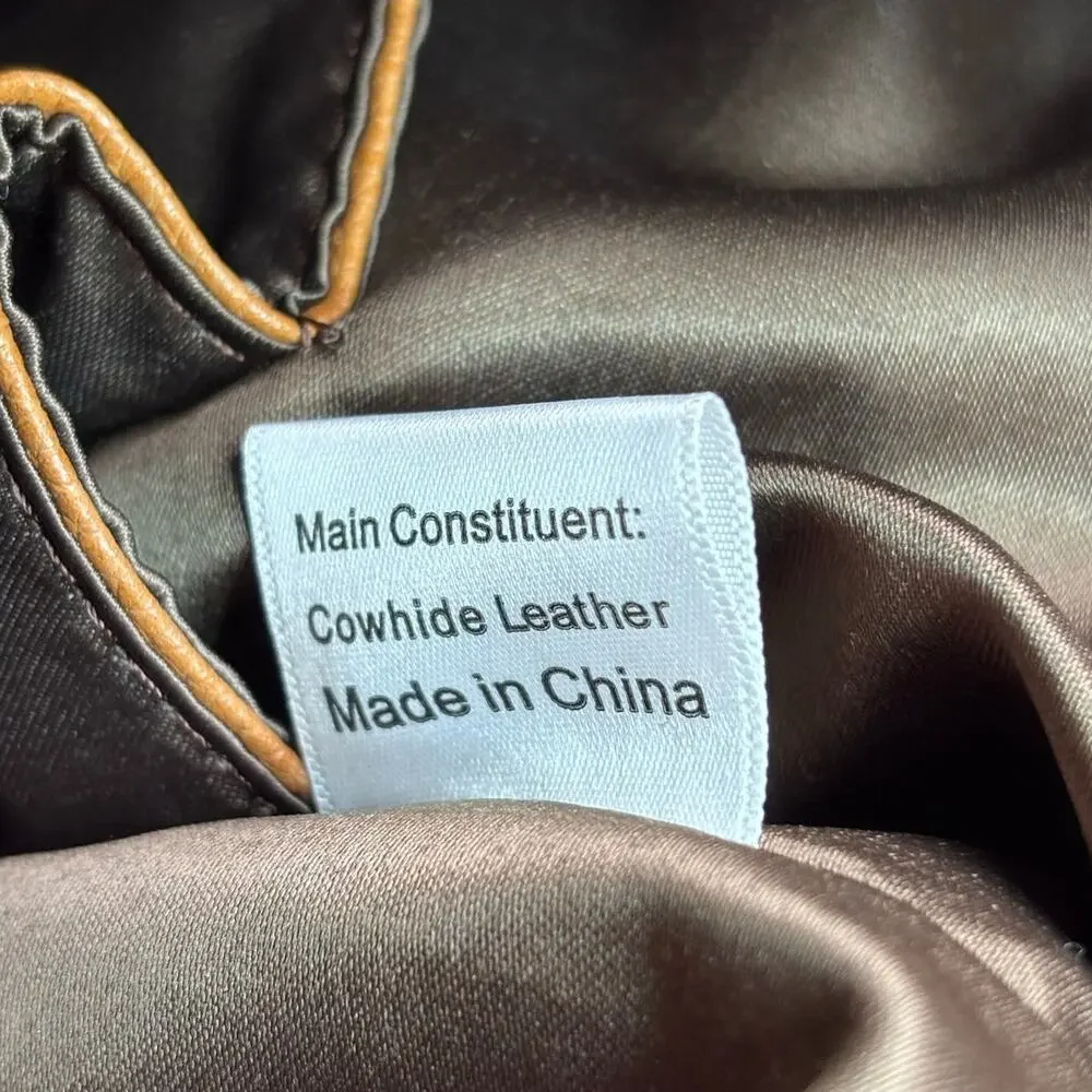 Kattee Classic Brown Leather Shoulder Tote Bag